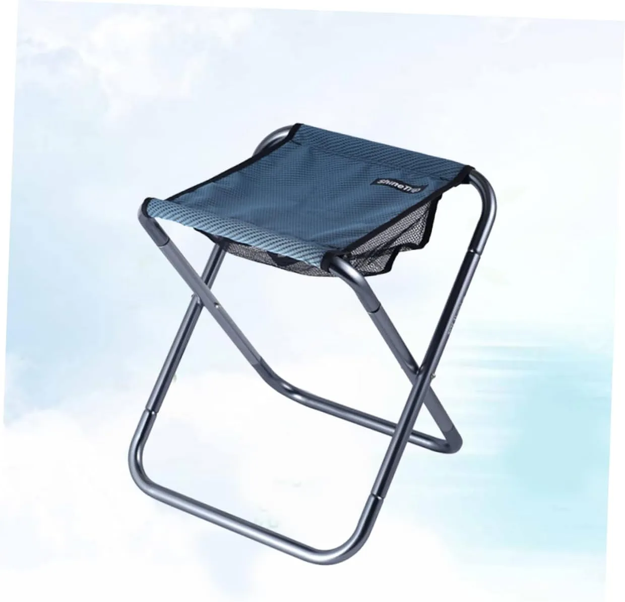Folding Camping Chair Portable Stool Aluminum Alloy Frame Thicken for Hiking Indoor Footrest and Outdoor