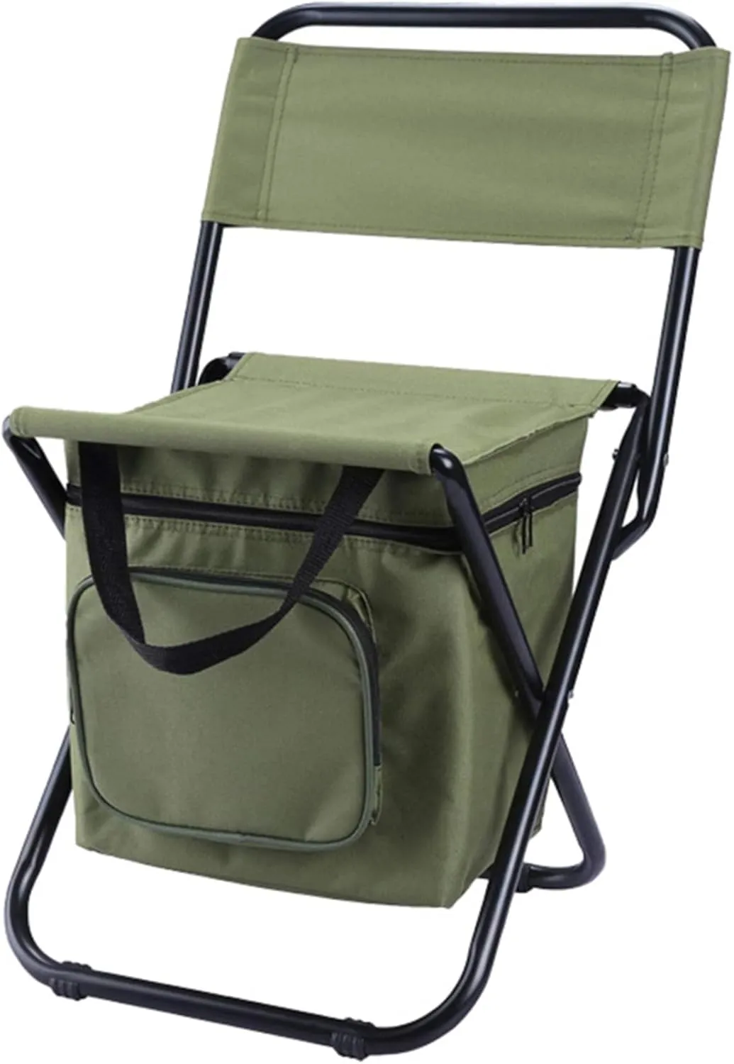 Folding Camping Chairs Fishing Chair with Cooler Insulated Bag Portable Backpack Chair Waterproof Folding Chair Rucksack Seat Bag Anti-Slip Fishing Stool
