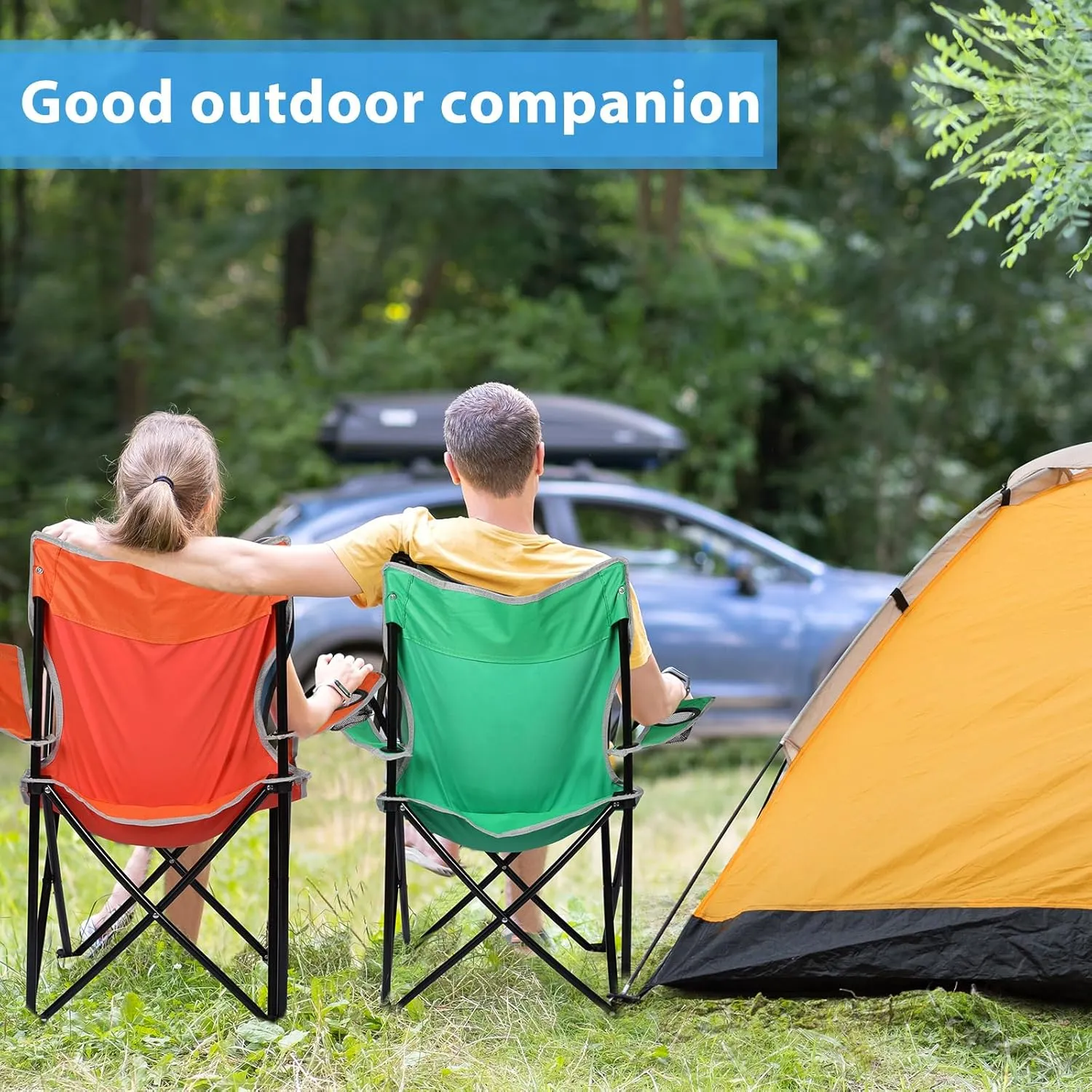 Folding Camping Chairs with Cupholder and Carry Bag Portable Lightweight Lawn Chairs with Mesh Side Pocket for Fishing Hiking Picnic Party Beach Outdoor Sports Activity (Classical,8 Pcs)