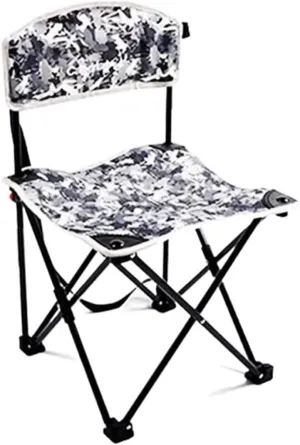 Folding Camping Folding Backrest Chair Lightweight Portable Small Stool Padded Seat for Camping Garden Trips Chairs Foldable(B)