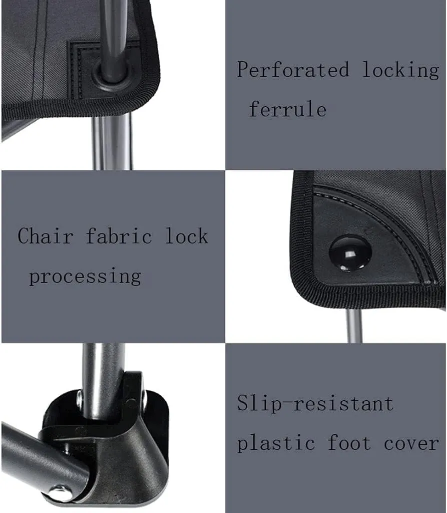 Folding Camping Folding Backrest Chair Lightweight Portable Small Stool Padded Seat for Camping Garden Trips Chairs Foldable(B)