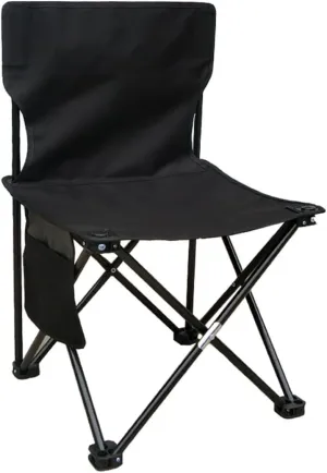 Folding Camping Folding Lightweight Padded Portable Chair with Carry Bag Outdoor Camping Fishing Beach Chair for Outdoor Hiking Fishing Chairs Foldable(Black,58 * 35 * 35cm)