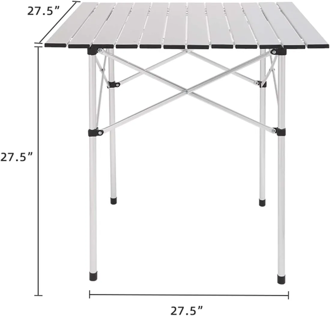 Folding Camping Table Outdoor Picnic Tables Portable Camping Tables Outdoor Folding Table Lightweight Compact Aluminum Camping Table with Carrying Storage Bag for Home Beach Camp BBQ Cooking Party