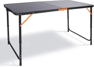 Folding Camping Table,Outdoor Adjustable Height Table,Lightweight Backyard Foldable Camp Table for Picnic,Party,BBQ,Beach,Hiking,Black