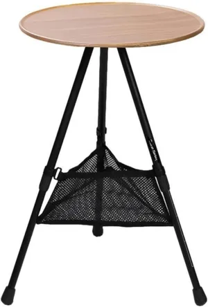 Folding Camping Tables Outdoor Aluminum Alloy Table Folding Round Table Camping Self-Driving Travel Equipment Supplies Portable Liftable Table(Black)
