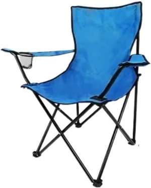 Folding Chairs Outdoor Camping Folding Padded Deck Chair Backchair Beach Chair Fishing Chair Portable Lounge Chair Outdoor Armchair with Cup Holder Camping Chair