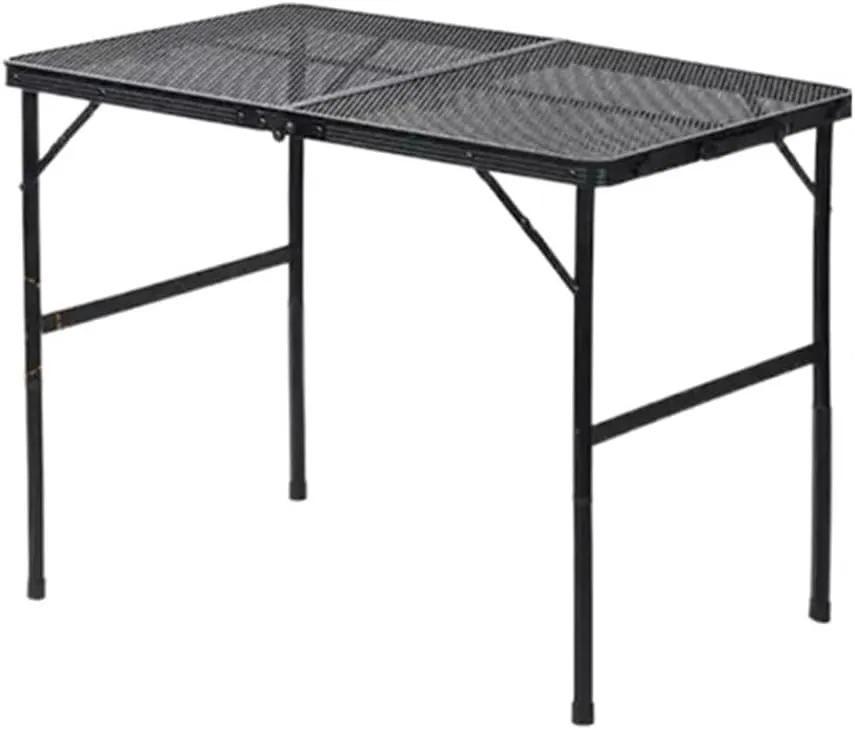 Folding Dining Table Lightweight Waterproof Barbecue Table Travel Tour Portable Outdoor Folding Mesh Table Camping (Color : 90-60-72cm)