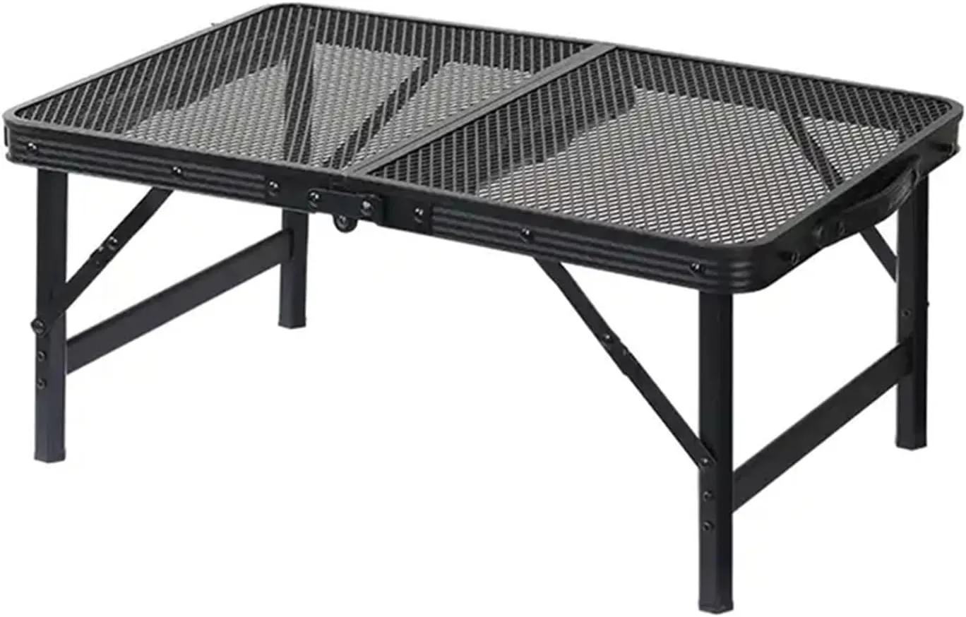 Folding Dining Table Lightweight Waterproof Barbecue Table Travel Tour Portable Outdoor Folding Mesh Table Camping (Color : 90-60-72cm)