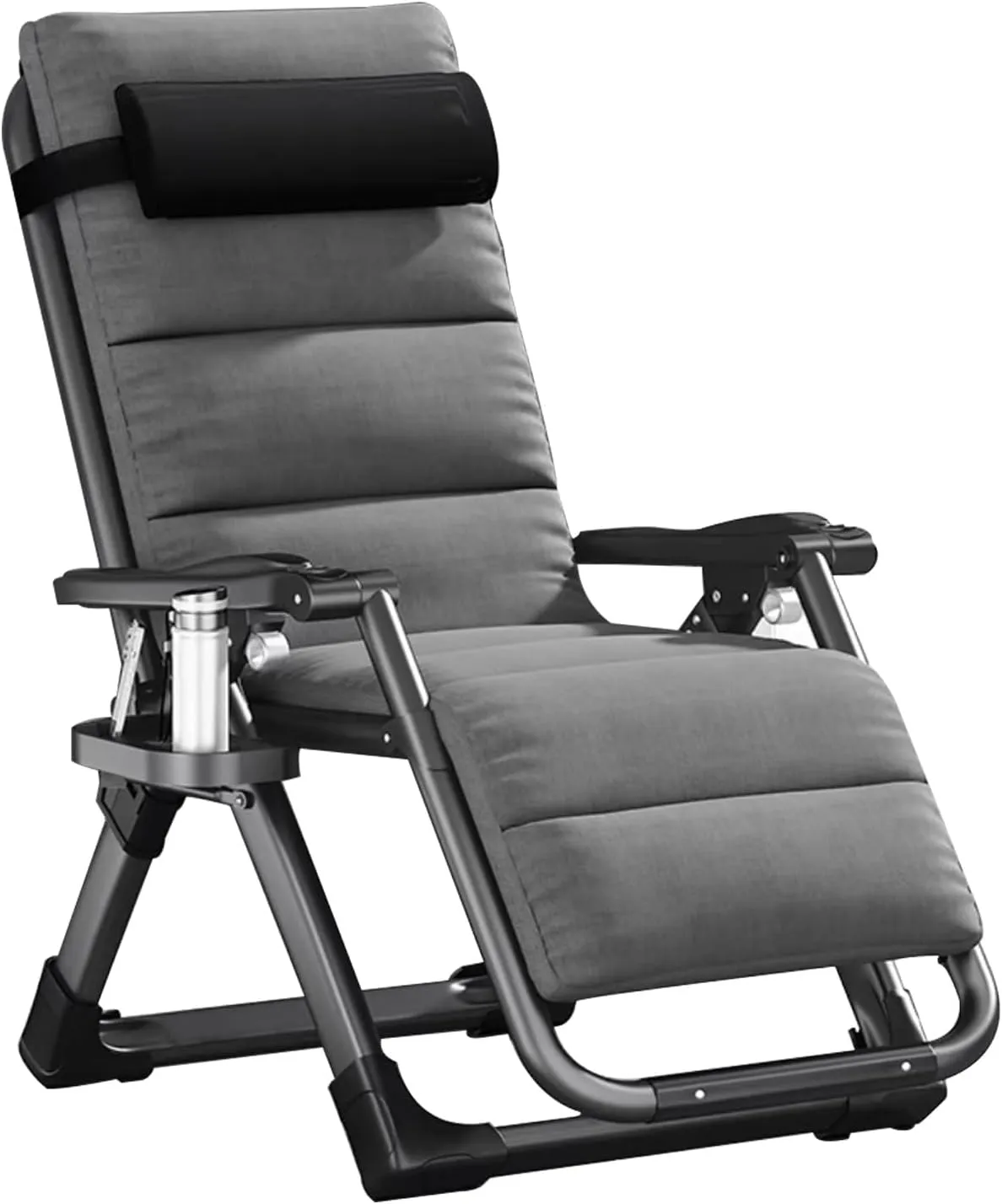 Folding Garden Chair, Outdoor Reclining Garden Chairs, Sun Loungers for Garden Patio Beach Camping, Foldable Recliner Chair Deck Chairs - Adjustable