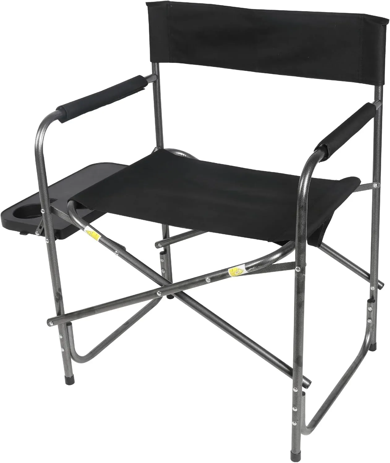 Folding Sports Chair with Cup Holder and Side Table, Portable Camping Chair for Beach, Party or Outdoor Activities, Foldable Director Chair for Adults
