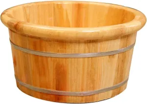 Foot Soak Tub Wooden Footbath Bucket Pedicure Basin Foot Bath Barrel Natural Wood Foot Tub Soothing Soak for Relax Soaking Foot,Toe Nails