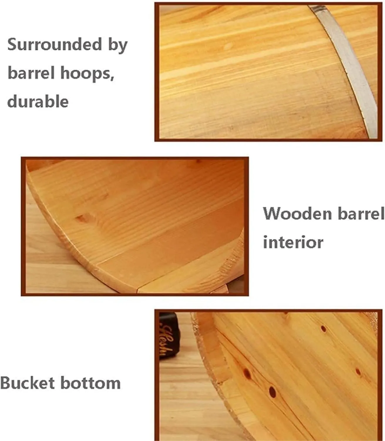 Foot Soak Tub Wooden Footbath Bucket Pedicure Basin Foot Bath Barrel Natural Wood Foot Tub Soothing Soak for Relax Soaking Foot,Toe Nails