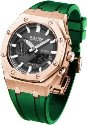 For GA2100STHS-1A Metal Watch Case Silicone Watchband 316 Stainless Steel Modified Accessories Kit