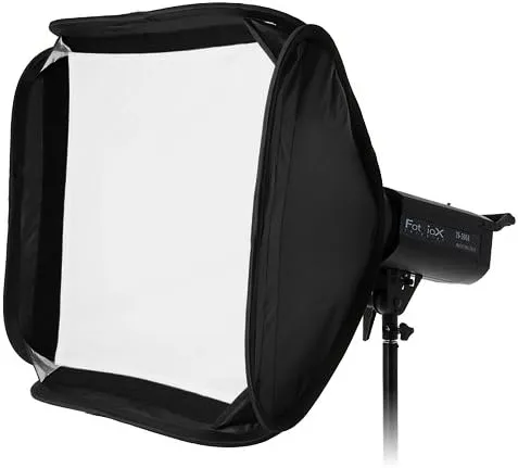 Fotodiox Pro 20x20" Foldable Softbox for Studio Strobe/Flash with Soft Diffuser and Dedicated Speedring Insert, for Speedotron Black Line 202VF, 206VF, 102, 103, 105, Brown line MW3R, MW3U, MW3UQ, M90, M90Q, M11 Strobe Flash Light