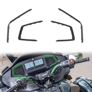 Front Speaker Cover Grills Accent Trim for Spyder RT, Carbon Fiber Interior Styling Speaker Decorative Frame Cover Trim for Can-Am Spyder RT 2020-2024 Accessories