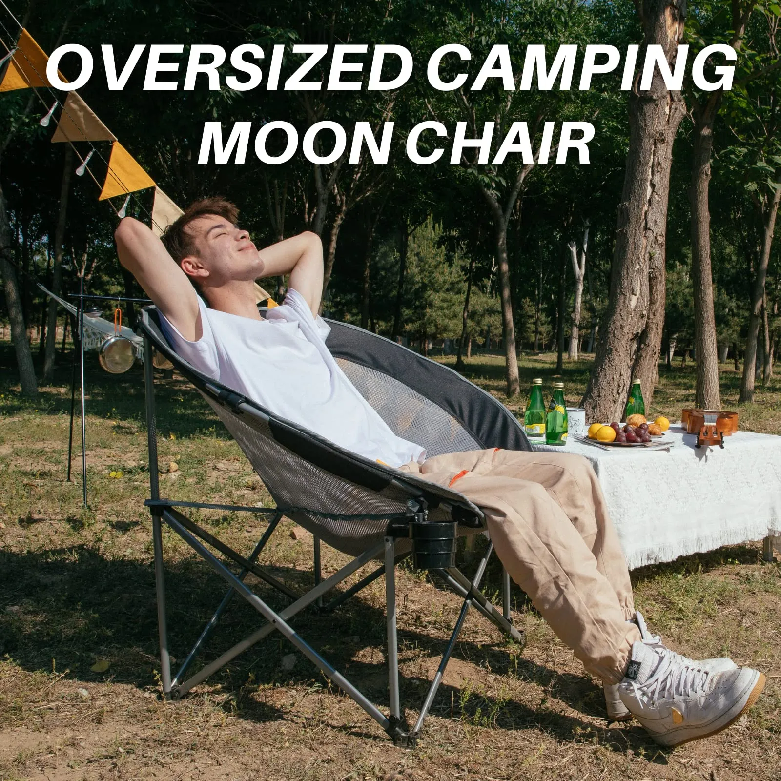 FUNDANGO Folding Saucer Moon Chair