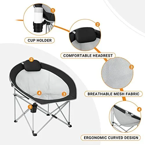FUNDANGO Folding Saucer Moon Chair