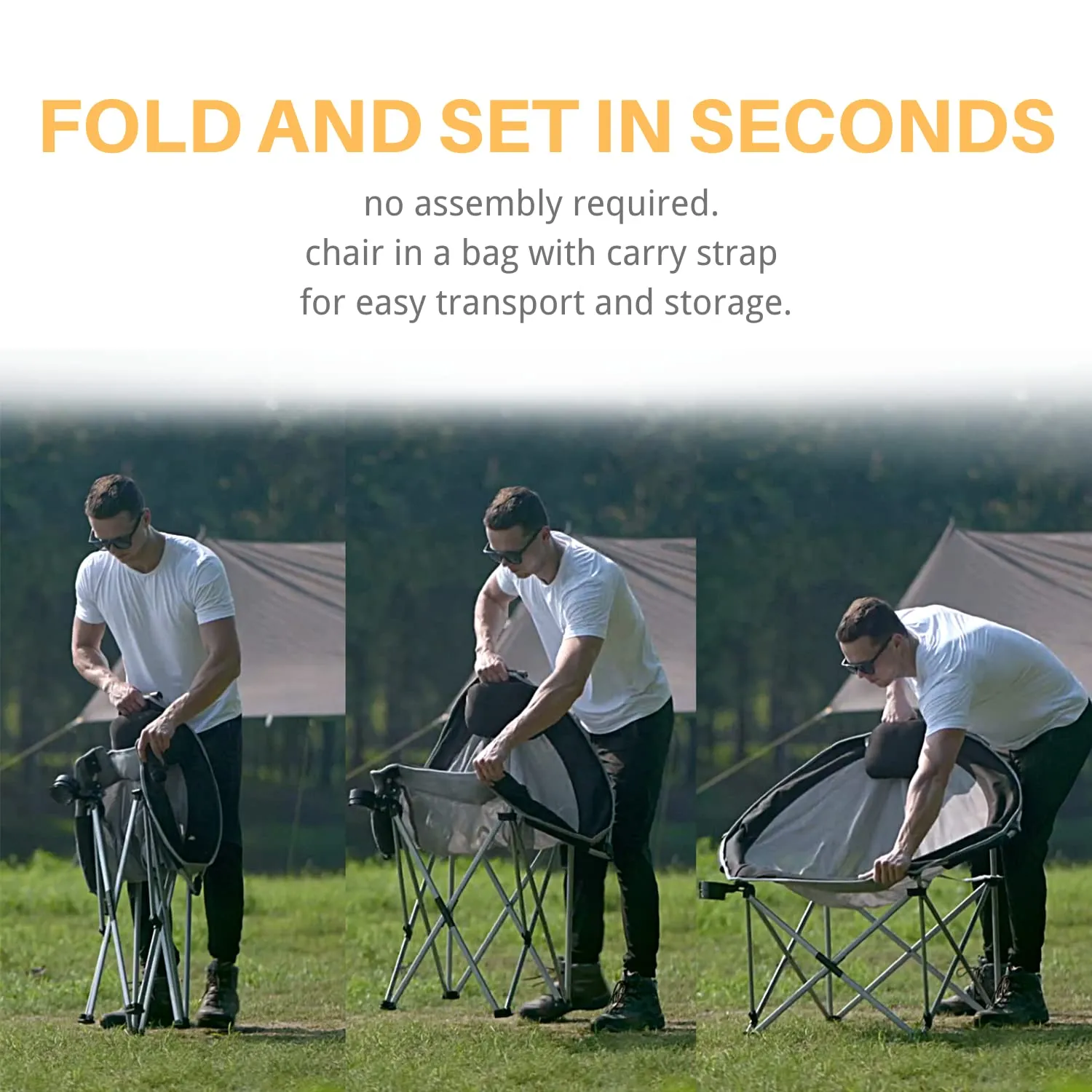 FUNDANGO Folding Saucer Moon Chair