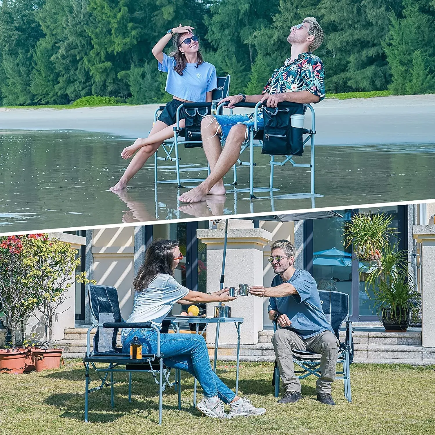 FUNDANGO Portable Director Chair