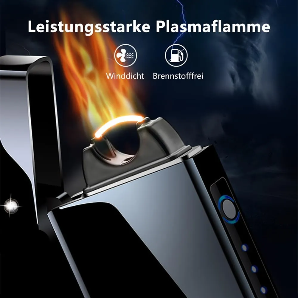 GADATOP Arc Plasma Flame Lighter USB Rechargeable Windproof Electric Lighter for Candle (Black)