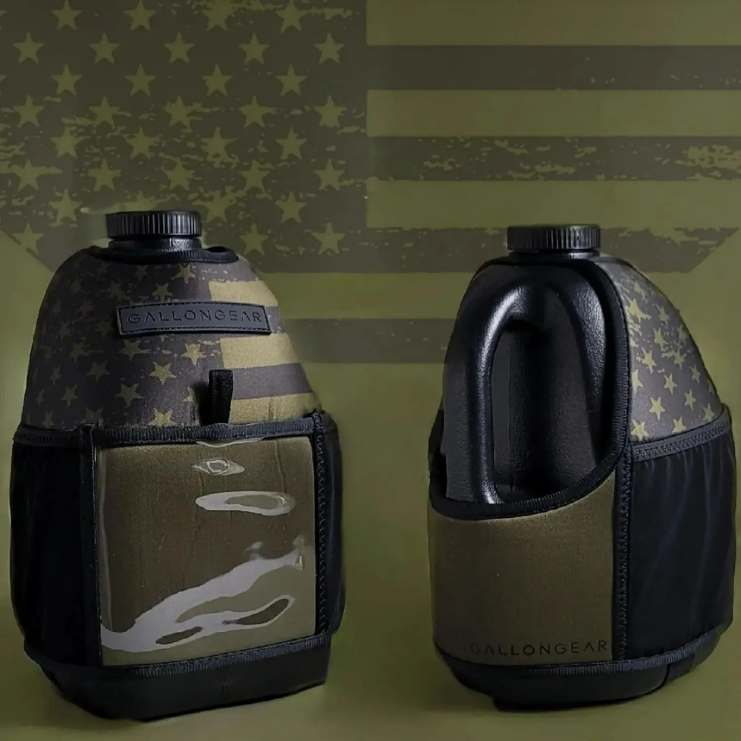 Gallon Gear 1 Gallon Fitness Hydration Cover | Neoprene Insulated Cooling & Portable Gym Water Bottle Carrier | CASE with Storage Pockets