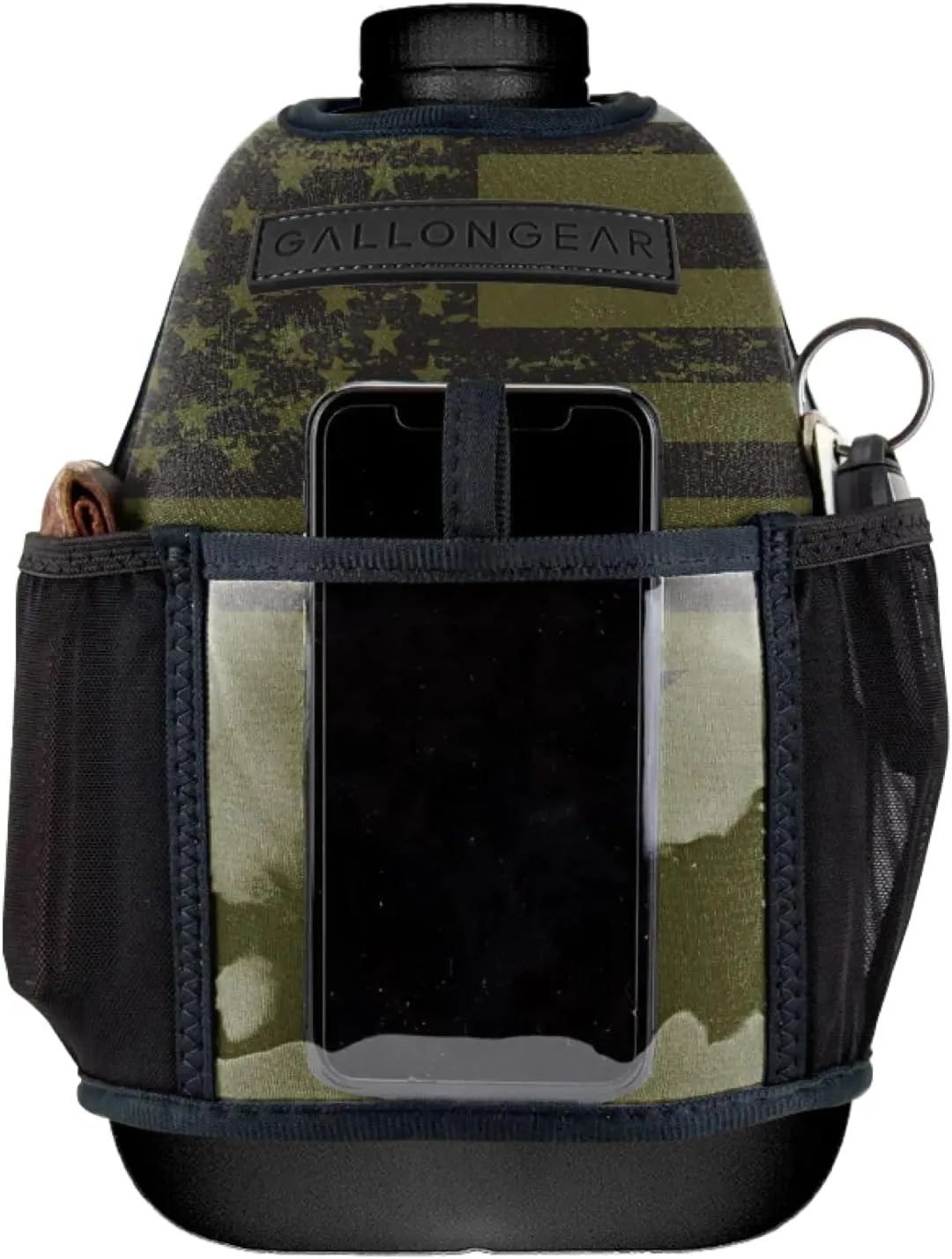 Gallon Gear 1 Gallon Fitness Hydration Cover | Neoprene Insulated Cooling & Portable Gym Water Bottle Carrier | CASE with Storage Pockets
