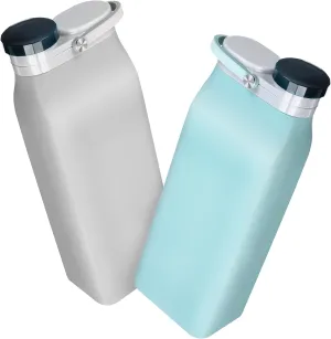 GALPADA Collapsible Water Bottles for Traveling 2 Pack Foldable Water Bottle Lightweight
