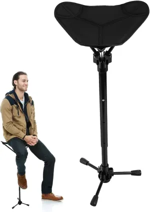 GANAZONO Adjustable Collapsible Stool Portable Folding Chair for Camping Fishing Hiking Lightweight Tripod Seat with Stable Support and Comfortable Design for Outdoor Activities