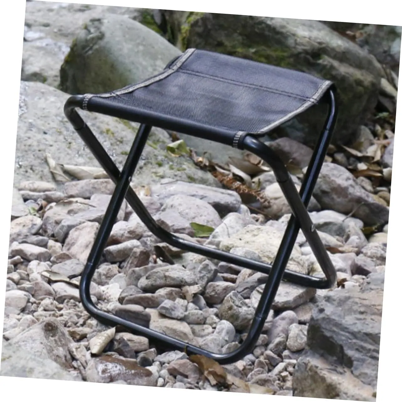 GANAZONO Camping Stool Folding Portable Folding Stool for Outdoor Activities Lightweight Compact Comfortable