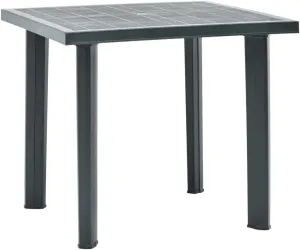 Garden Table Green Plastic Medium Lightweight Outdoor Table - Dining, Camping, Kitchen, Portable, Side, Coffee