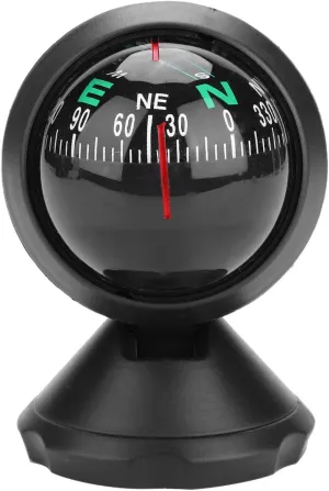 Gegong Adjustable Night Vision Compass for Boats Vehicles Black Marine Ball Compass