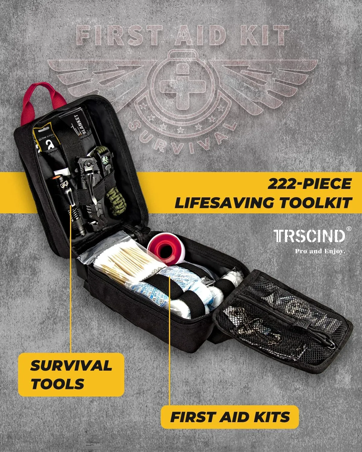 Gifts for Dad Men Husband Fathers Day, Survival Kit, Emergency Survival Gear and Equipment 14 in 1, Anniversary Birthday Gifts for Him Boyfriend, Hunting Fishing Camping Accessories, Cool Gadget