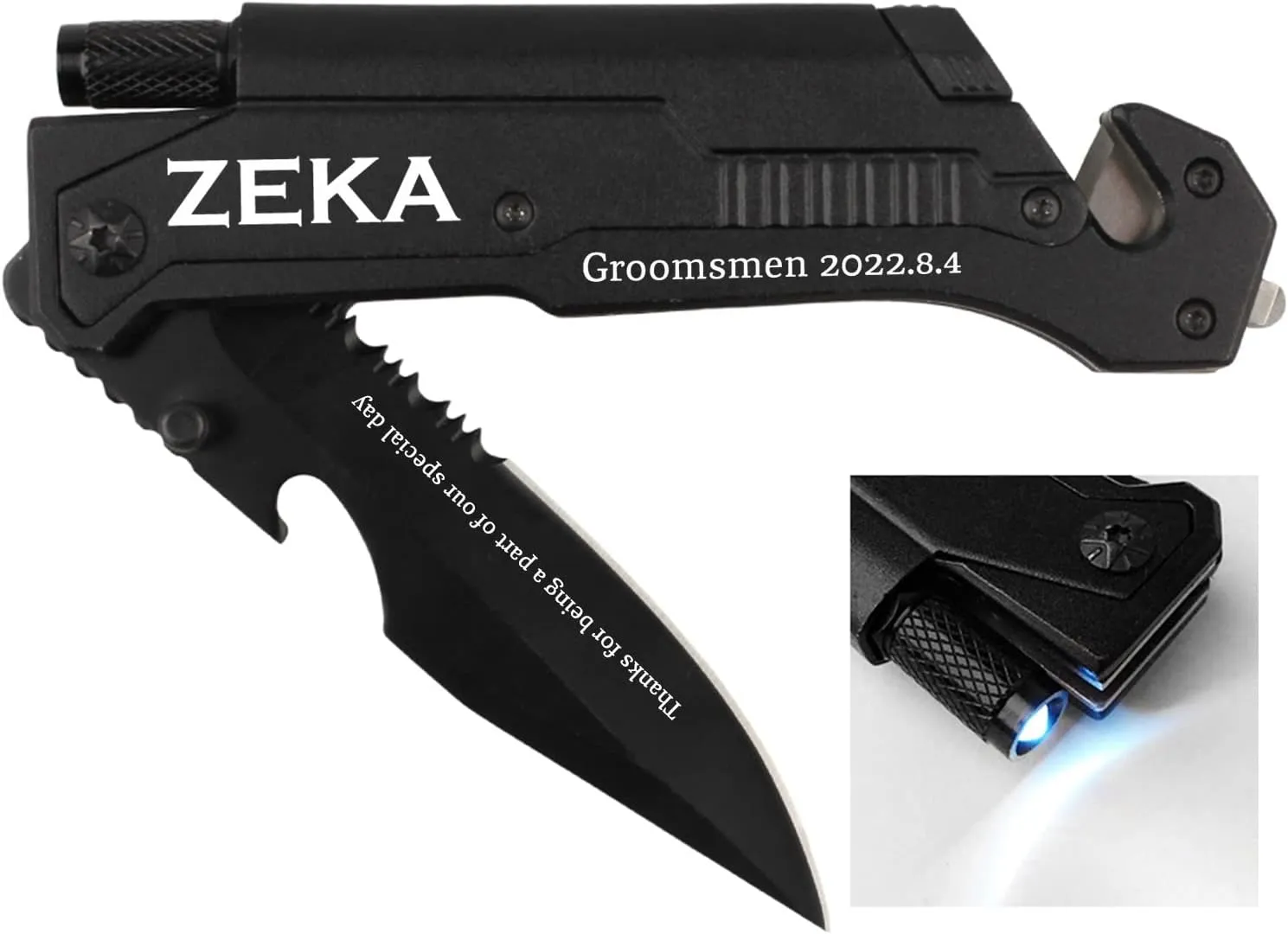 Gifts For Men Groomsmen Dad Husband Boyfriend Friend, Custom Personalized Engraved Pocket Knife With 6 Functions, Gifts For Birthday Wedding Anniversary Father's Day Christmas Graduation