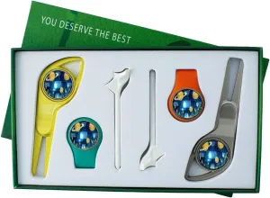 Golf Gift Box for Men - Golf Gifts Set with Tees & Accessories Kit, Unique Golf Gear for Golfers, Personalized Golf Present for Dad Him Husband (Solar System)