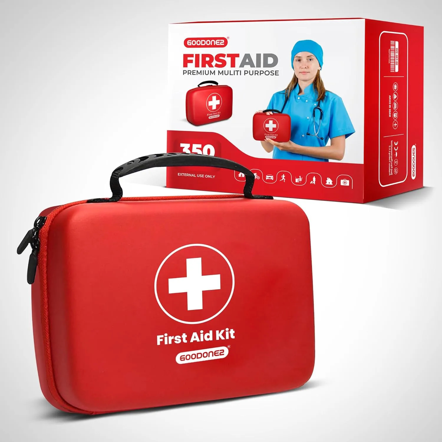 GOODONE2 500 Pcs First Aid Kit   Survival kit for Treat, Protect Minor Cuts, Scrapes. Home, Office, Car, School, Business, Travel, Emergency, Survival, Hunting, Outdoor, Camping & Sports (500 Pcs)