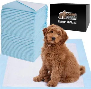 Gorilla Guard Disposable Puppy Pads, 100 Count 22x22 in, 5 Layer Pee Pads for Dogs, Absorbent Diaper Changing Pad, Dog Potty Training Supplies, Quick Dry Pet Housebreaking Essentials for Puppies