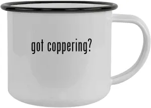 got coppering? - 12oz Camping Mug Stainless Steel, Black
