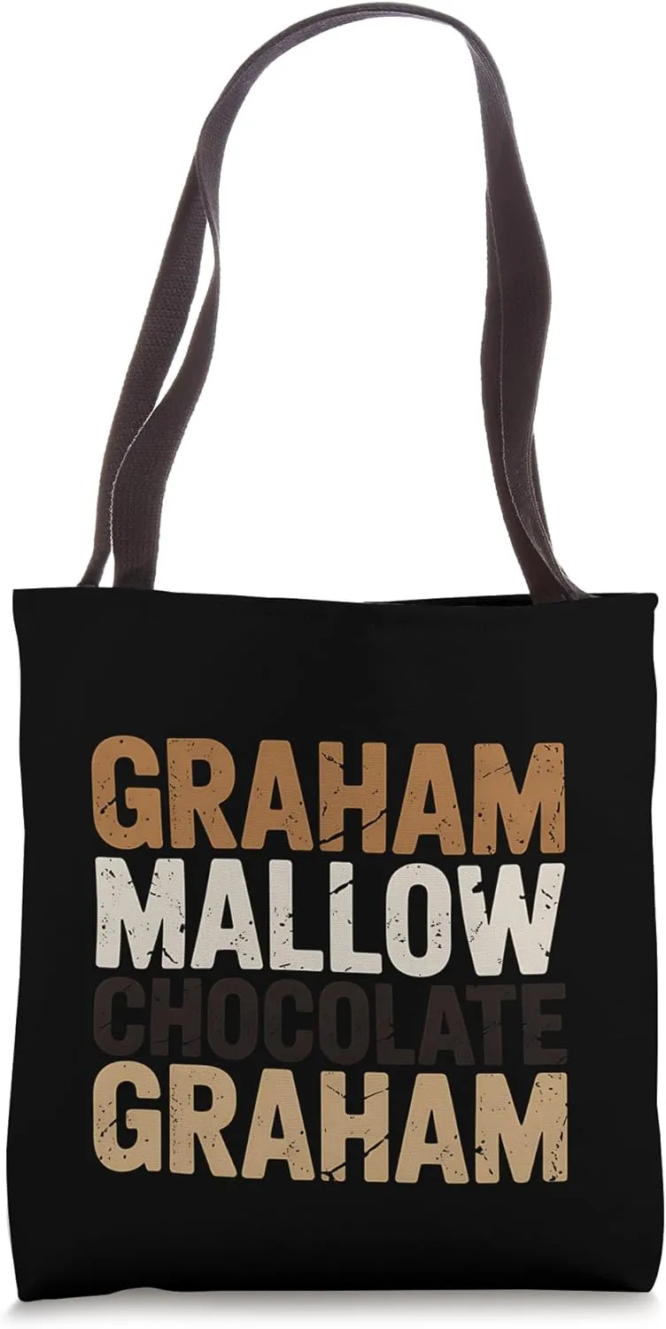 Graham Marshmallow Chocolate Graham Funny Camping Gift Tote Bag