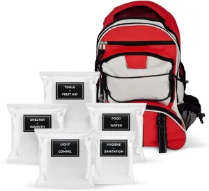 Guardian Survival Kit - Emergency Preparedness Kits with Food, Water, First Aid, Lights, Hygiene Supplies, Shelter – Advanced 72-Hour Emergency Kit Supplies for One Person – Compact Backpack