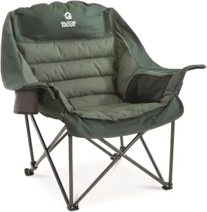 Guide Gear Oversized Extra Large Padded Camping Chair, Portable, Folding, Large Camp Lounge Beach Chairs for Outdoor, Adults, Men and Women, Heavy-Duty 400 Pound Capacity, with Cup Holder
