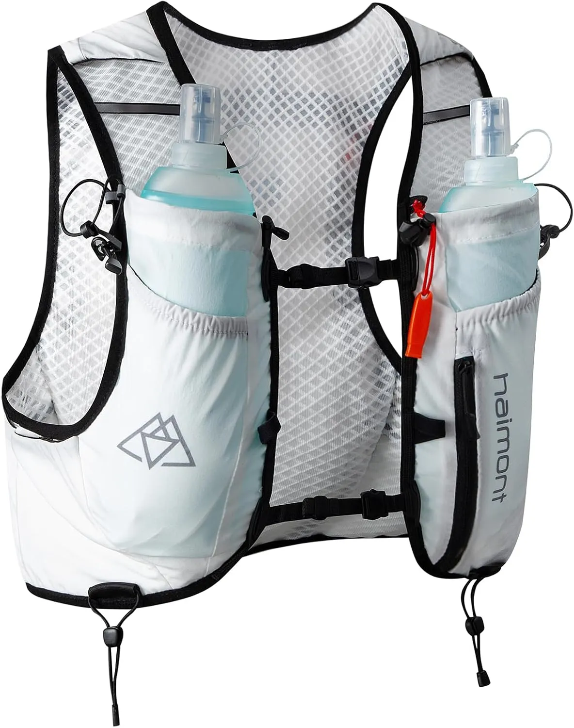 Haimont Running Hydration Vest with Water Bottles for Men Women, Lightweight 8L Hydrated Vest Pack for Trail Running, Hiking