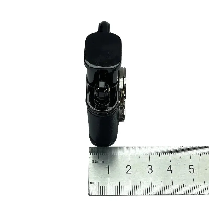 Handmade Cowhide Lighter -  Inlaid Mechanical Movement - Black