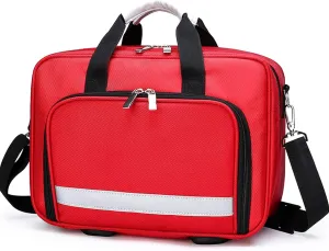 Handy and Comprehensive First Aid Kit Bag, Waterproof Multifunctional First Aid Bag Travel Hunting Workplace Camping(Bag Only, Drugs Not Included)(Red)