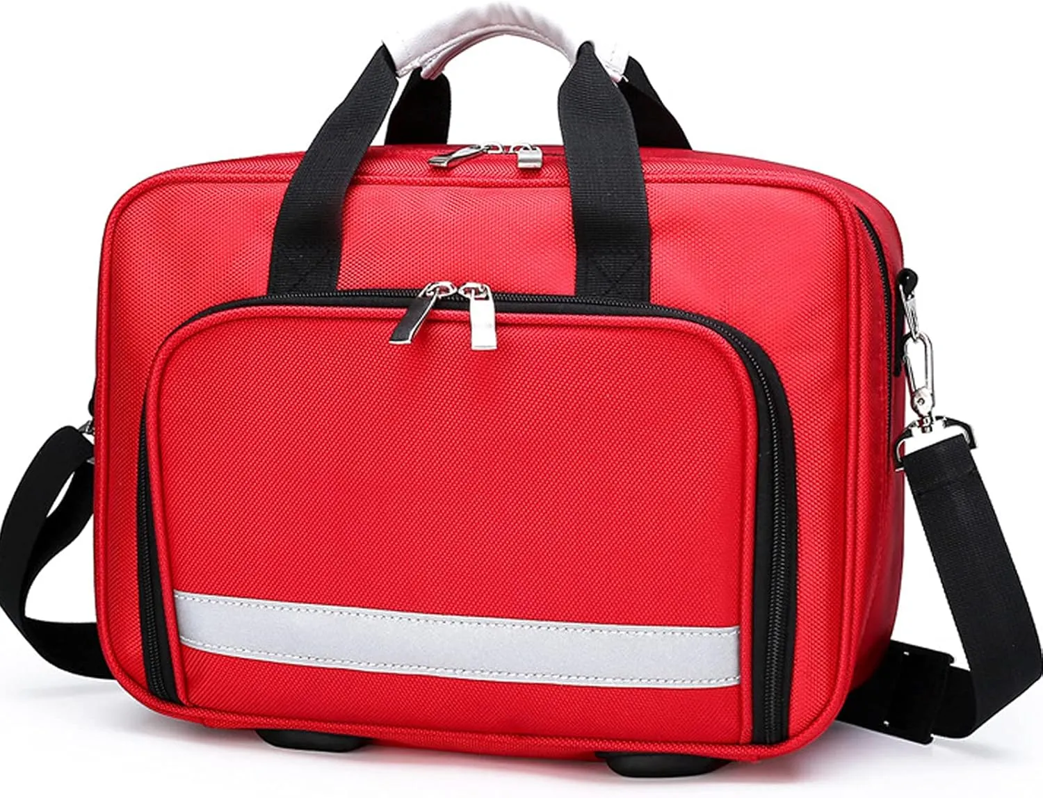 Handy and Comprehensive First Aid Kit Bag, Waterproof Multifunctional First Aid Bag Travel Hunting Workplace Camping(Bag Only, Drugs Not Included)(Red)
