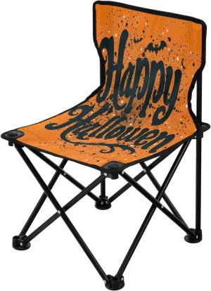 Happy Halloween Portable Outdoor Folding Chair Anti-Slip Padded Oxford Cloth Stool Camping Chair Small for Beach Hiking Fishing Gardening Quad Camp Chair