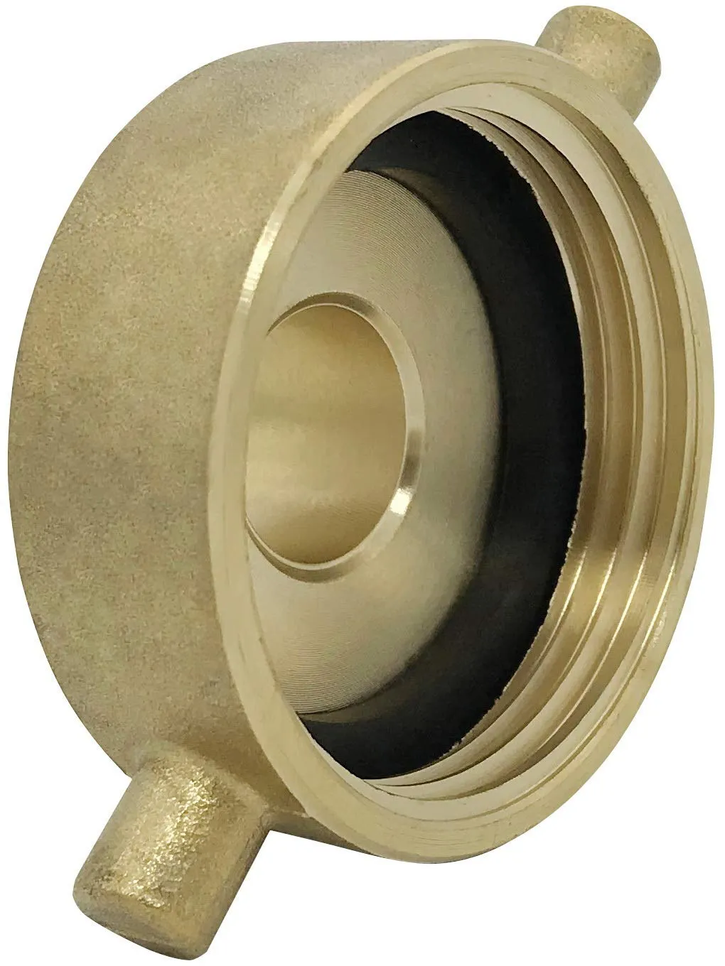 Happy Tree 1-1/2" NST (NH) Female x 3/4" GHT Male Brass Fire Hydrant Adapter With Pin Lug - Fire Equipment Hydrant to Garden Hose Adapter