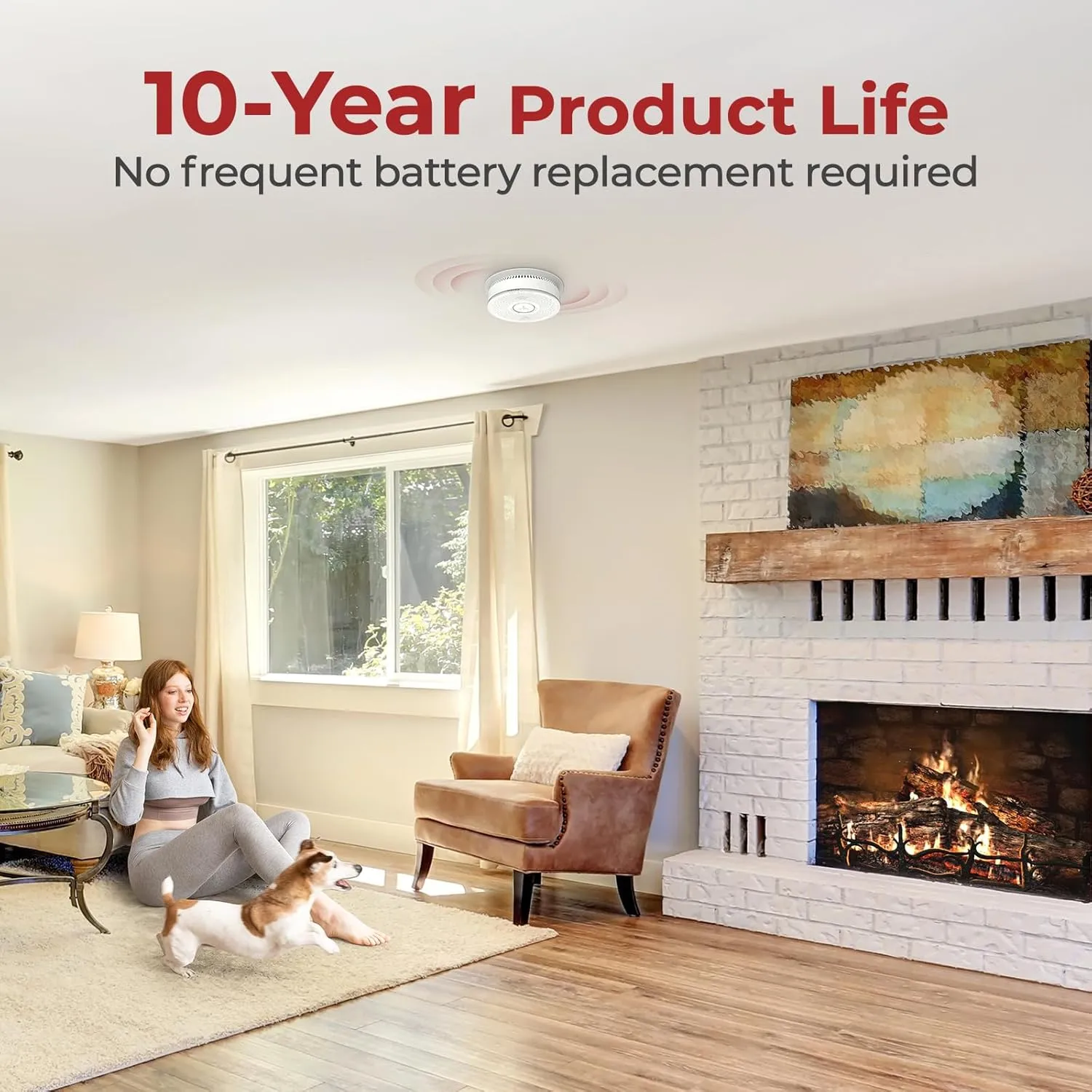 Hardwired Interconnected Smoke and Carbon Monoxide Detector Combo, 2 in 1 Smoke and CO Detector with Replaceable Batteries Back Up, AC Smoke and CO Alarm, Voice Alert, Self-Check, 3 Pack