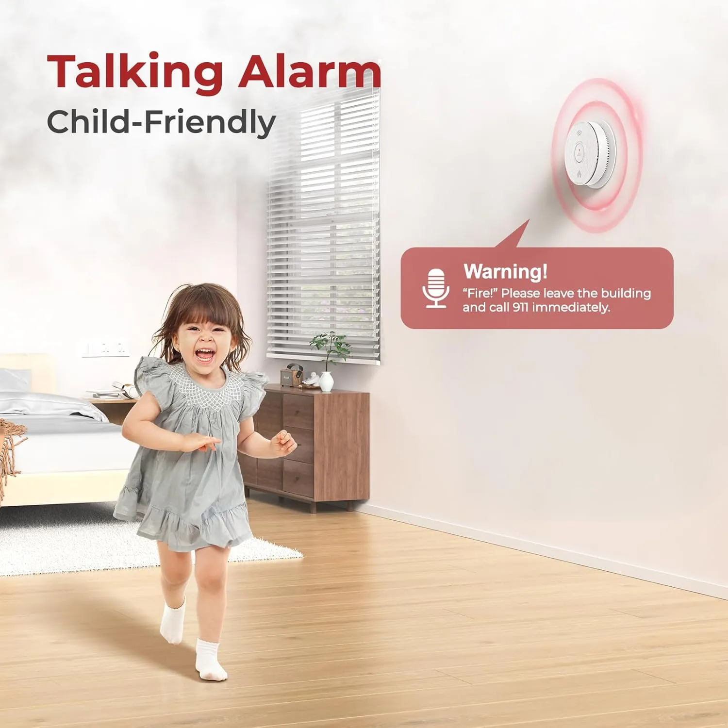 Hardwired Interconnected Smoke and Carbon Monoxide Detector Combo, 2 in 1 Smoke and CO Detector with Replaceable Batteries Back Up, AC Smoke and CO Alarm, Voice Alert, Self-Check, 3 Pack