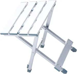 Healifty 1Pc Portable Aluminum Folding Stool for Outdoor Camping Fishing and Picnic Lightweight Nonskid Design Space Saving Compact Chair for Garden and Indoor Use