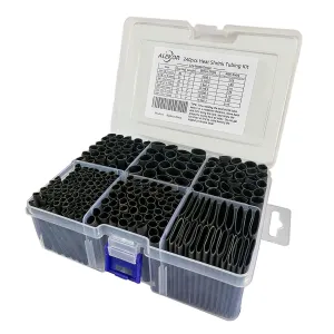 Heat Shrink Tubing Kit - 3:1 Ratio Adhesive Lined, Marine Grade Shrink Wrap Industrial Heat-Shrink Tubing - 240 PCS